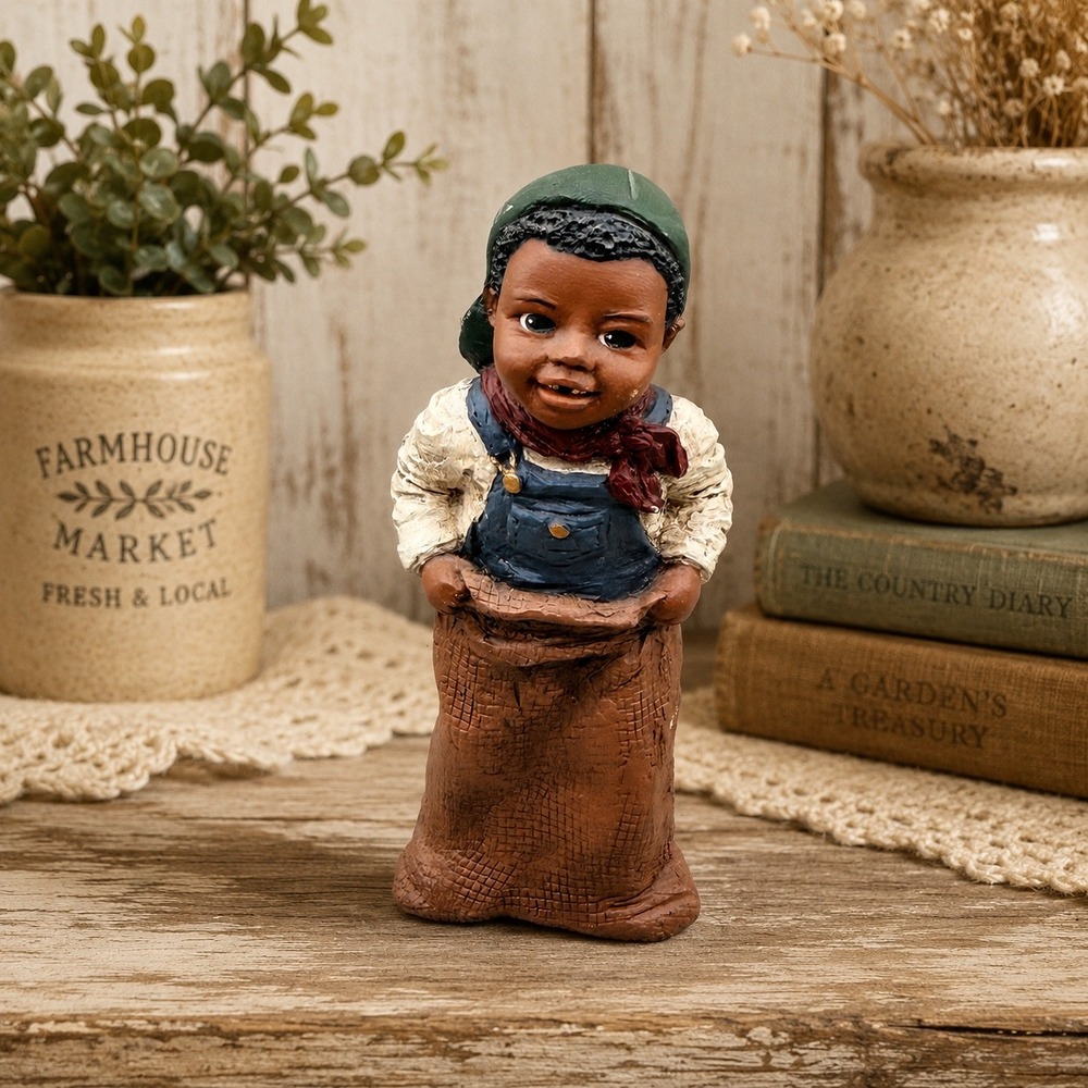 Vintage 1992 Barney Holcombe God Is Love Boy in Potato Sack Race Figurine 33